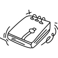 Line art drawing of a notebook, symbolizing note taking, writing, and learning. Perfect for back to school materials vector