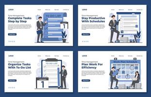 Set of flat design illustrations for business, finance, accounting, statistics, analysis, planning, project management. Concepts for web banners and printed materials. vector