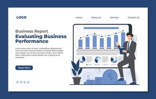 Flat design illustration concept of business analysis and planning, financial reporteting research, project management. vector