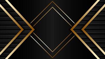 black and Gold Luxury Background with geometric shape. Modern Classic Premium Design Template Invitation. Celebration Artwork for Business and Event occasion. Elegant Looking Creative Design Template. vector