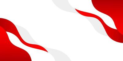 Abstract red and white background with fluid wave shapes. Modern dynamic wallpaper. vector