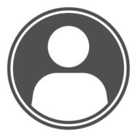 Gray Circle User Icon, Profile Avatar, Simple Symbol vector
