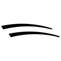 Two curved parallel underline lines, calligraphy equals sign vector