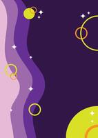 Yellow circles abstract on a purple background. For cover, book, web, presentation, and card. vector