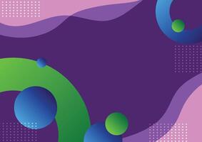 Blue and green circles abstract on a purple background. For cover, book, web, presentation, and card. vector