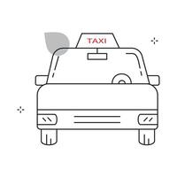 Public Taxi Transportation Service Icon Design vector
