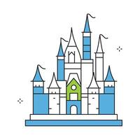 Fantasy Park Castle Icon Design vector