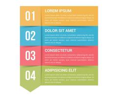 Infographic template with 4 vertical steps vector