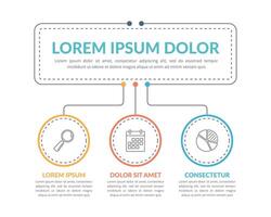 Minimal infographic template - flow chart vector