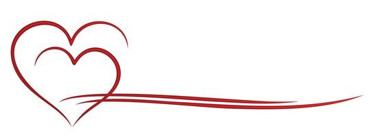 Symbol of a red hearts. vector