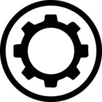 Settings Icon Gear Symbol for UI and Web vector