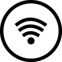 WiFi Icon Wireless Network Signal Symbol for UI and Web vector