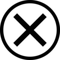 Close Icon Simple X Button Symbol for UI and Web vector