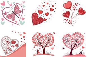 Silver Heart Frame - Valentine Bundle Collection Illustrations vector