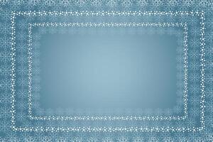 Winters snow frame. Christmas Snowflakes border. Snowy frame frozen background vector