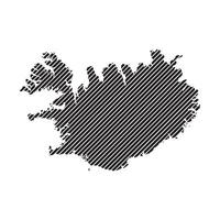 The map of iceland on a white background vector