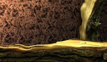 Background of logs, bark, 3D photo