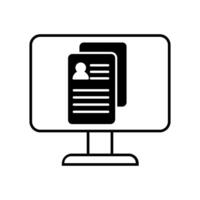 Personal data icon, illustration. Flat design style eps 10 vector