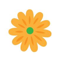 Cute flower decorative icon illustration design graphic flat and simple style vector