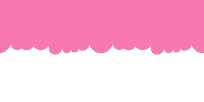 Seamless Pink Cloud Border Design Minimalistic Abstract Pastel Sky Background for Creative Templates or Dreamy Themes vector