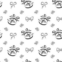 Macaroon Seamless Pattern, Cookies Pattern vector