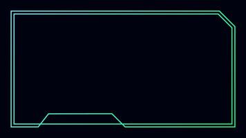Landscape frame for media player interface. Online stream futuristic technology style vector