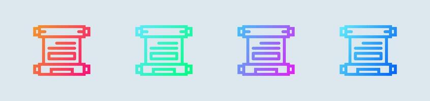 Quest line icon in gradient colors. Discovery signs illustration. vector