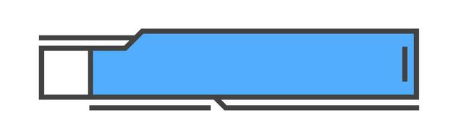 Futuristic element illustration. Colorful lower third overlay, vector