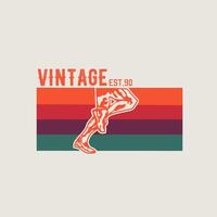 Vintage Runner Retro Color Perfect for print, apparel, etc vector