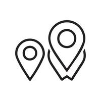 Location or map pin icon symbol vector