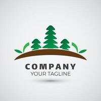 Abstract Creative and unique tree logo design template vector