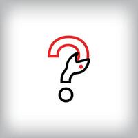 Ouroboros infinity question mark logo design. Self-eating snake linear design for companies. Traditional reptile template vector