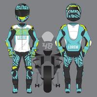 Racing Uniform Template with Abstract Design vector