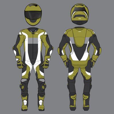 Front and Back Angle of Motorsport Uniform Gear