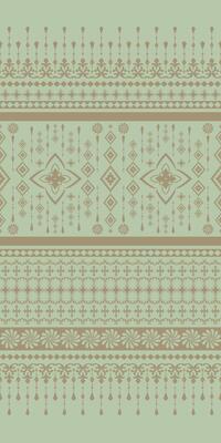 Rusty Gold Traditional Motif Thai Arts on Jade Background Seamless Pattern Jade embroider, print striped ornament floral, pattern, design for wrapping, silk, scarf, background, textile, carpet
