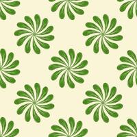 Unity Green Leaf on Light Yellow Background. The Seamless Pattern for All Design vector
