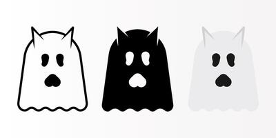 Ghosts icon set. Halloween Ghosts sign. for mobile concept and web design. illustration on white background vector