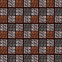 An abstract of dots seamless hand drawn pattern used in ethnic background, simple dots style of textiles on dark brown Background, illustration vector