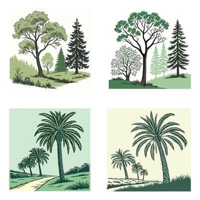 Tree art design illustration
