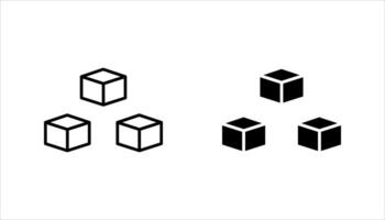 Building blocks line vector