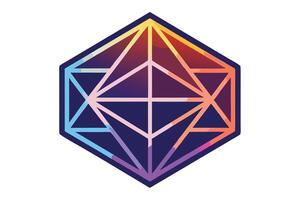 Vibrant Hexagonal Geometric Design on White Background vector
