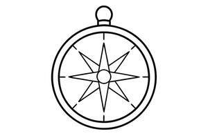 Compass icon, perfect for navigational themes. vector