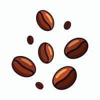 coffee beans falling from the sky illustration vector