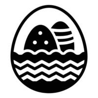 Easter egg icon illustration. vector