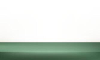 Empty white and green studio background Space for selling products, backdrop, wallpaper, background, text. Abstract studio room platform design. illustration. vector