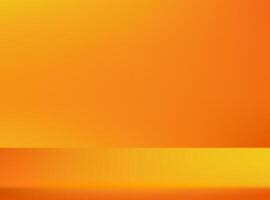 Empty orange studio background. Space for selling products on the website. illustration. vector