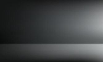Empty Black studio background. Abstract gradient black and gray. Space for selling products on the website. illustration. vector