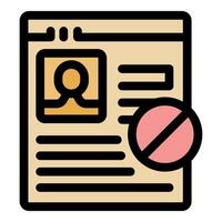 Rejected profile, access denied to user account information vector