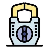 Combination padlock protecting privacy and security, ensuring safety and peace of mind vector
