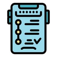 Clipboard showing checklist with completed tasks and pending items vector